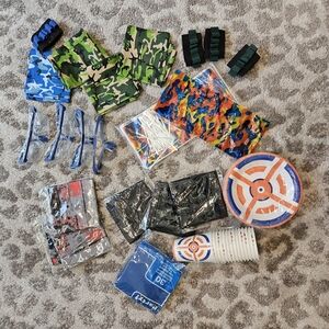 Camouflage and Flame Pattern Kids Bandana Set